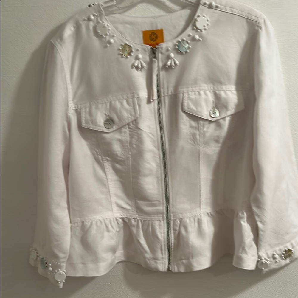 NWOT Ruby Rd. White Embellished Jacket just reduced with free shipping